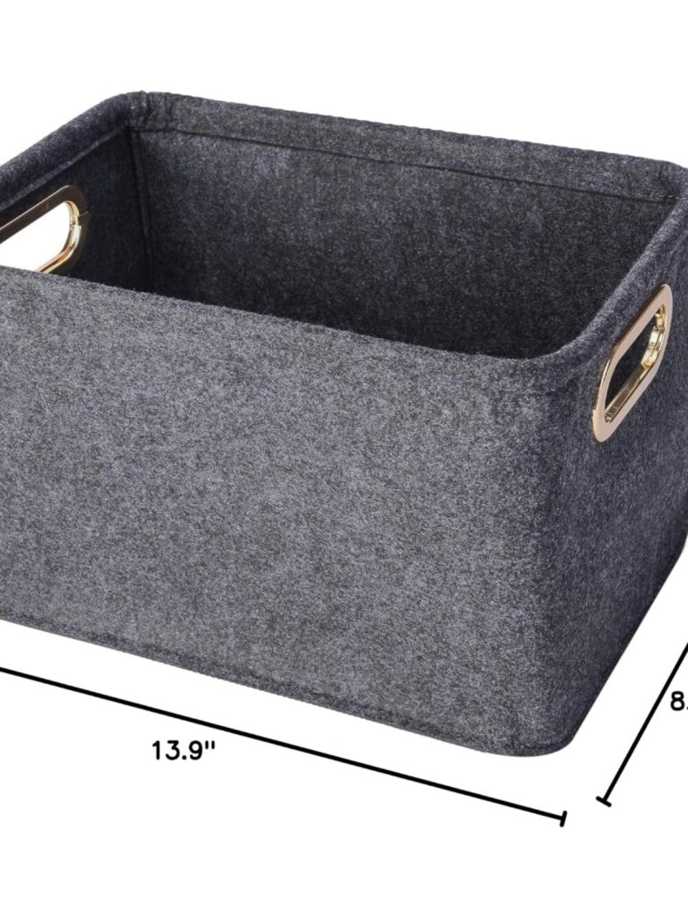 Collapsible Storage Bins Foldable Felt Fabric Storage Basket Organizer Boxes Con - Picture 3 of 8